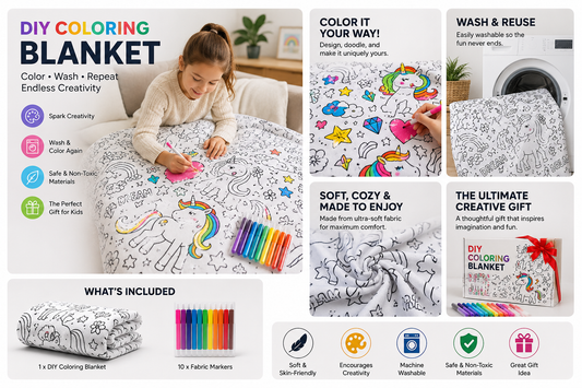 DIY Coloring Blanket With Markers